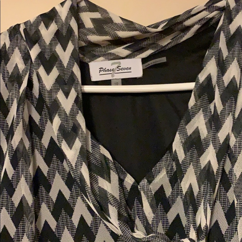 Grey and black dress